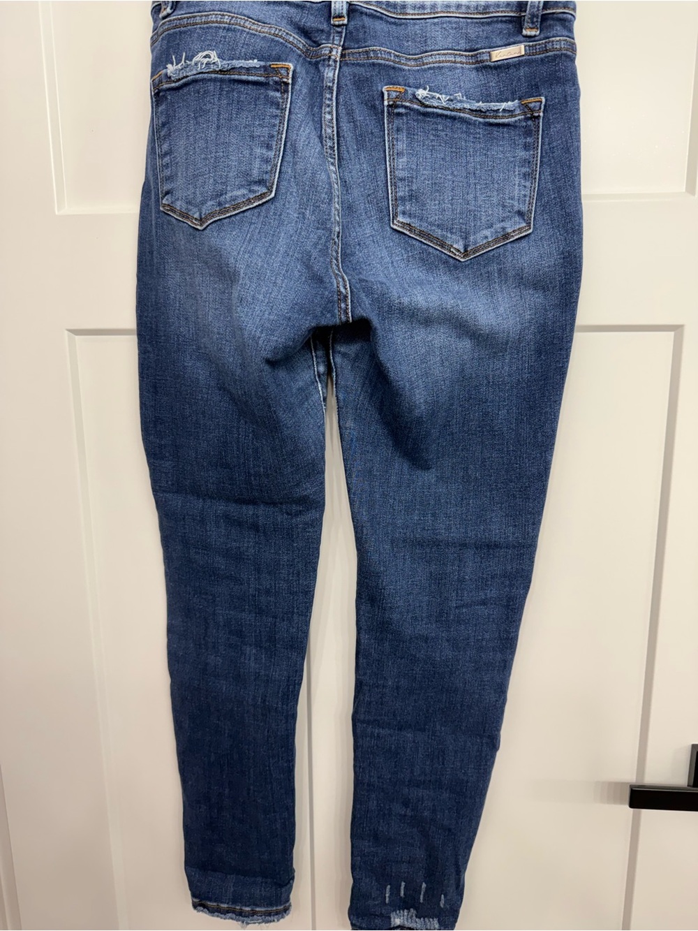KanCan Distressed Slim Ankle Jeans in Medium Blue - Picture 2 of 4